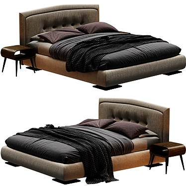 Sleek Penelope Bed Furniture 3D model image 1 