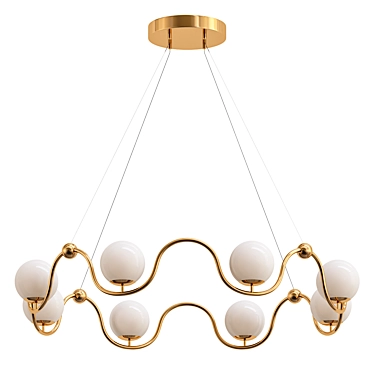 Modern Equilibrium Chandelier 3D Model 3D model image 1 