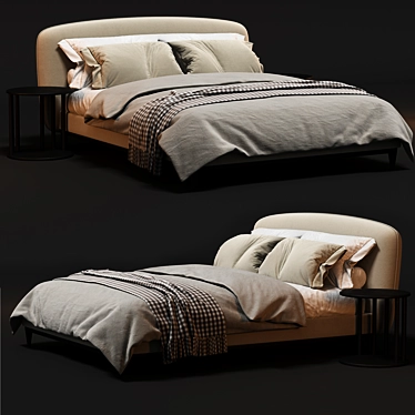  Flou Olivier Bed: 3D Model for Corona Render 3D model image 1 