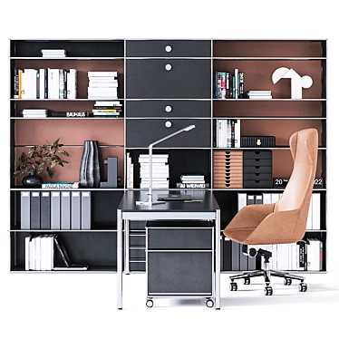 Modern Workspace Essentials 3D model image 1 