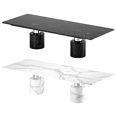 Elegant Petrey Dining Table 3D model image 1 