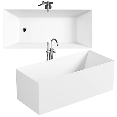 Abber AB9274 170x75 Bathtub 3D model image 1 