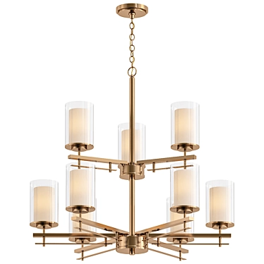 Gilded Model Chandelier by Venumblack 3D model image 1 