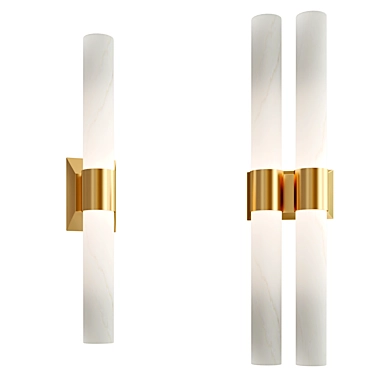 Elegant Tube Wall Lamps 3D model image 1 