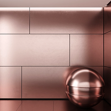 Seamless Brushed Copper Texture 3D model image 1 