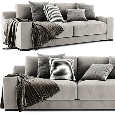 Modern West Elm Dalton Sofa 3D model image 1 