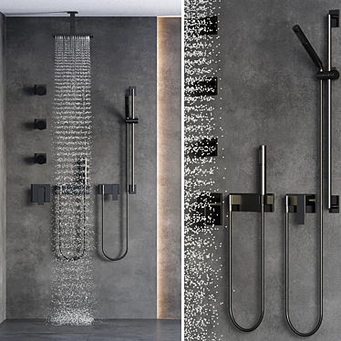 Premium 3D Shower Model - V-Ray & Corona Ready 3D model image 1 