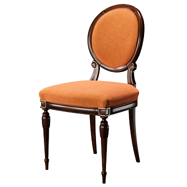 Elegant Bellotti 1376 Walnut Chair 3D model image 1 