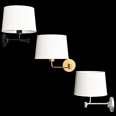 Modern Swing Arm Sconce Luminaire 3D model image 1 