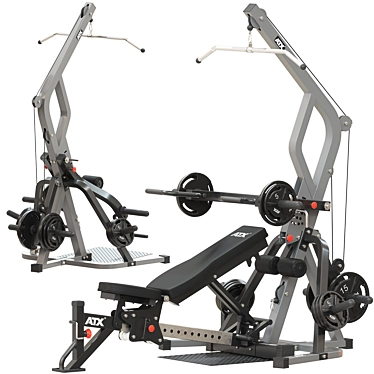 ATX Triplex Multi Gym - Versatile Home Training Set 3D model image 1 