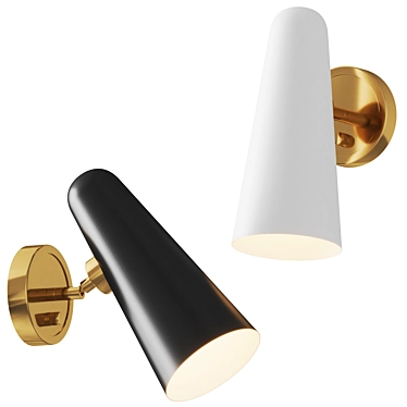  Streamlined Matteo Lighting Sconce 3D model image 1 