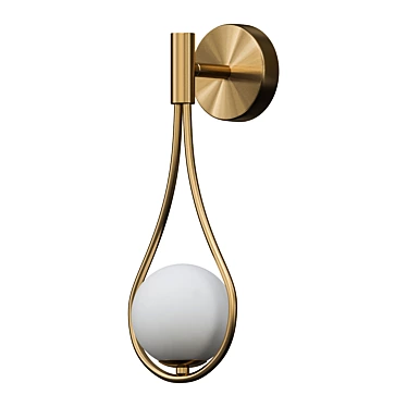 Bronze Hoop Drop Wall Sconce 3D model image 1 