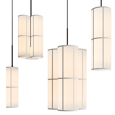 Elegant HASHIRA Pendant Lamp 3D model image 1 