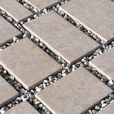 Pebble Paving Tiles 3D Model 3D model image 1 