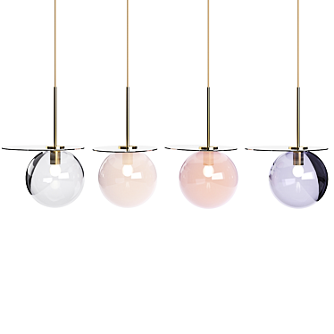 Handcrafted Umbra Glass Pendant Light 3D model image 1 
