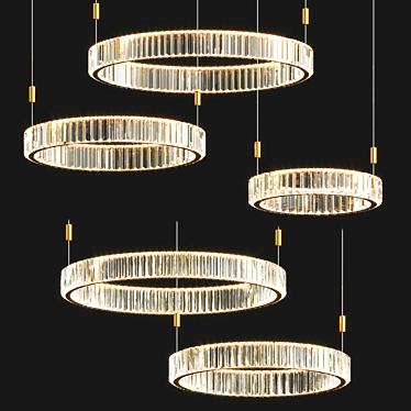  Elegant L Ring Chandelier 3D model image 1 