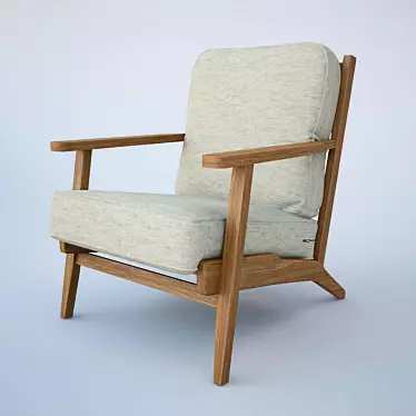 Vintage Style Accent Chair Model 3D model image 1 