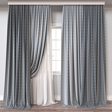  Versatile 3D Curtain Model 3D model image 1 