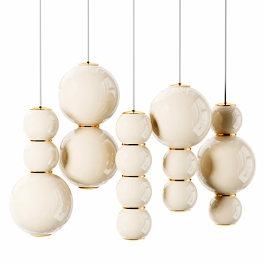 Elegant Pearls Pendant Lamp 3D model image 1 