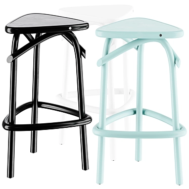 Modern Bar Stool Trio 3D model image 1 