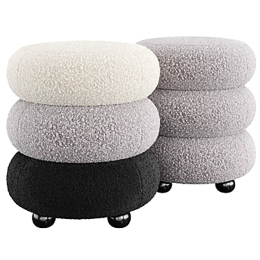 Eichholtz Tulum Stool Array 3D model image 1 