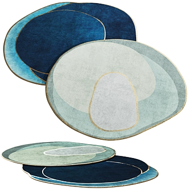 Oceania Corner Design Carpet Set 3D model image 1 