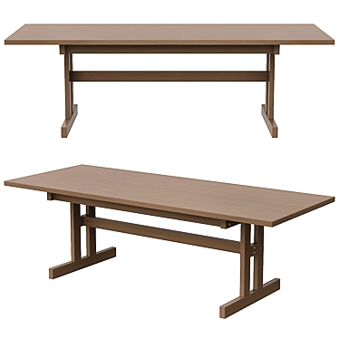 Modern Dining Table Model Set 3D model image 1 