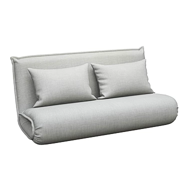 Modern Grey Fabric Sleeper Sofa 3D model image 1 