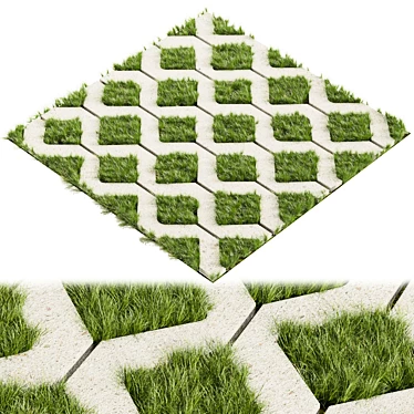 High-Quality Tileable Grass Model 3D model image 1 