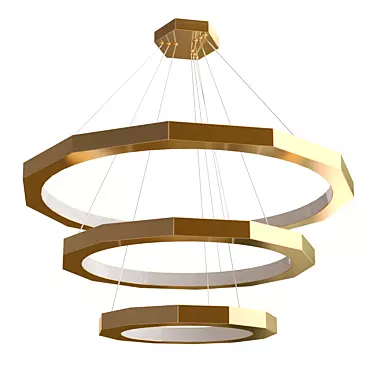 Elegant Kara Chandelier, 85cm Diameter 3D model image 1 