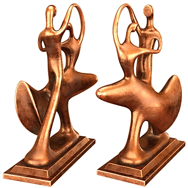 Dynamic Abstract Dancer Sculpture 3D model image 1 