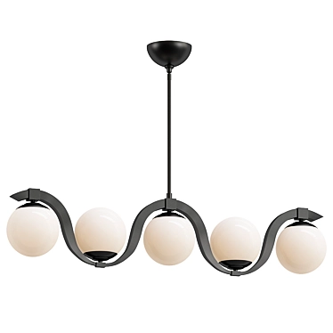 Linear Pendant Light Fixture "Reedway 3D model image 1 