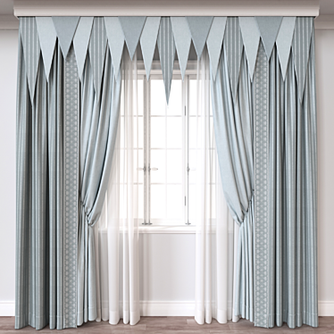 Modern Curtain Render Models Set 3D model image 1 