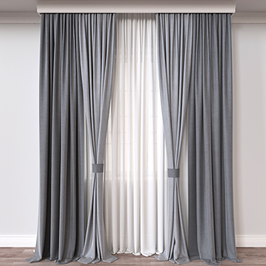 Universal Curtain 3D Model Set 3D model image 1 