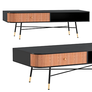 Modern Aster Coffee Table with Storage 3D model image 1 