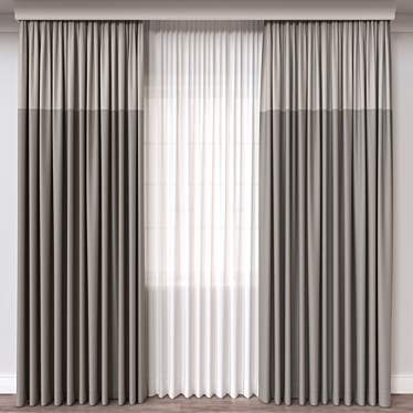 Versatile 3D Curtain Model 3D model image 1 