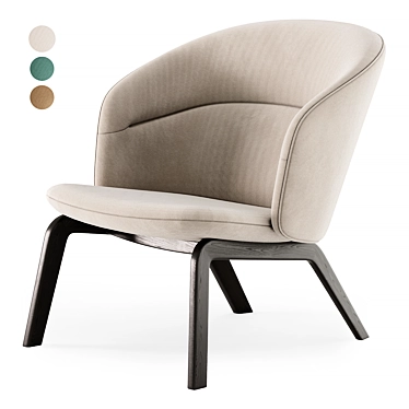 Elegant Heron Armchair by HC28 3D model image 1 