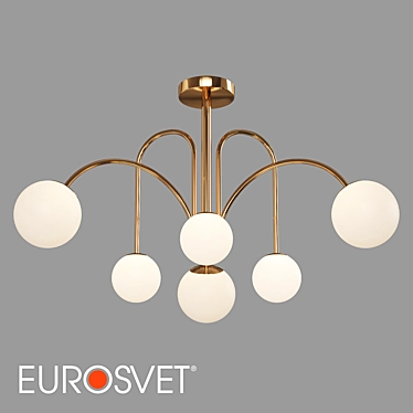 Eurosvet Alix Ceiling Chandelier 6-Light 3D model image 1 