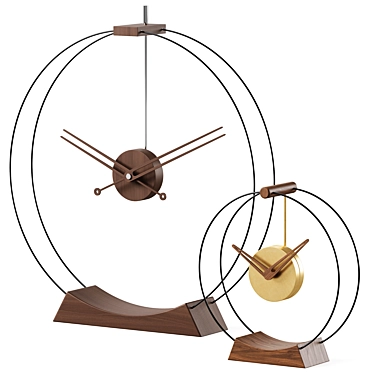 Modern Minimalist Table Clocks Set 3D model image 1 