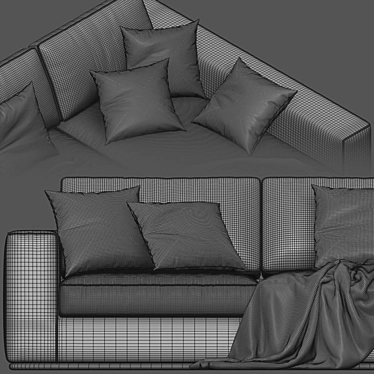 Italian Hermes Chaise Longue Sofa 3D model image 1 