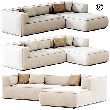 Elegant PERRY Sofa Flexform 3D model image 1 