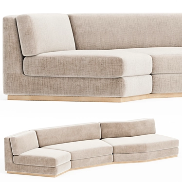 Luxury Saint-Tropez Sofa 3D model image 1 