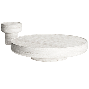 Marble Nymphea Coffee Tables by Balzano 3D model image 1 