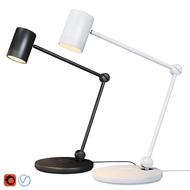 IKEA NYMÅNE Wireless Charging Desk Lamp 3D model image 1 