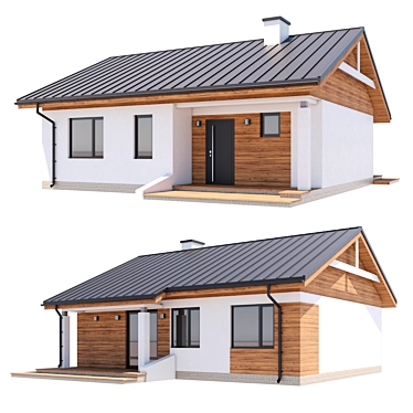 85 sq.m. Country House 3D model image 1 