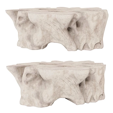Teak Root Concrete Replica Sculpture 3D model image 1 