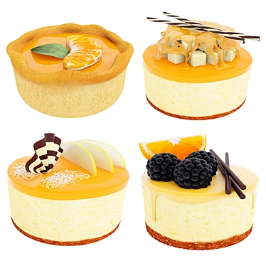 Citrus Delight 3D Dessert Models 3D model image 1 