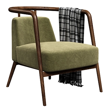 Modern NYC-inspired ESSEX Lounge Chair 3D model image 1 