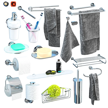 Colombo Design Basic Accessory Set 3D model image 1 