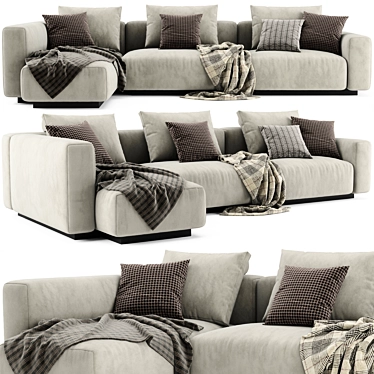 Flexform Lario Chaise Longue 2: Contemporary Sofa 3D model image 1 